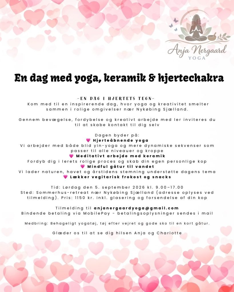 Flyer for Yoga og Keramik den 5. september 2026